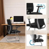 Adjustable armrests and mechanism of the CAPTIVO PRO V cantilever chair in black by hjh OFFICE