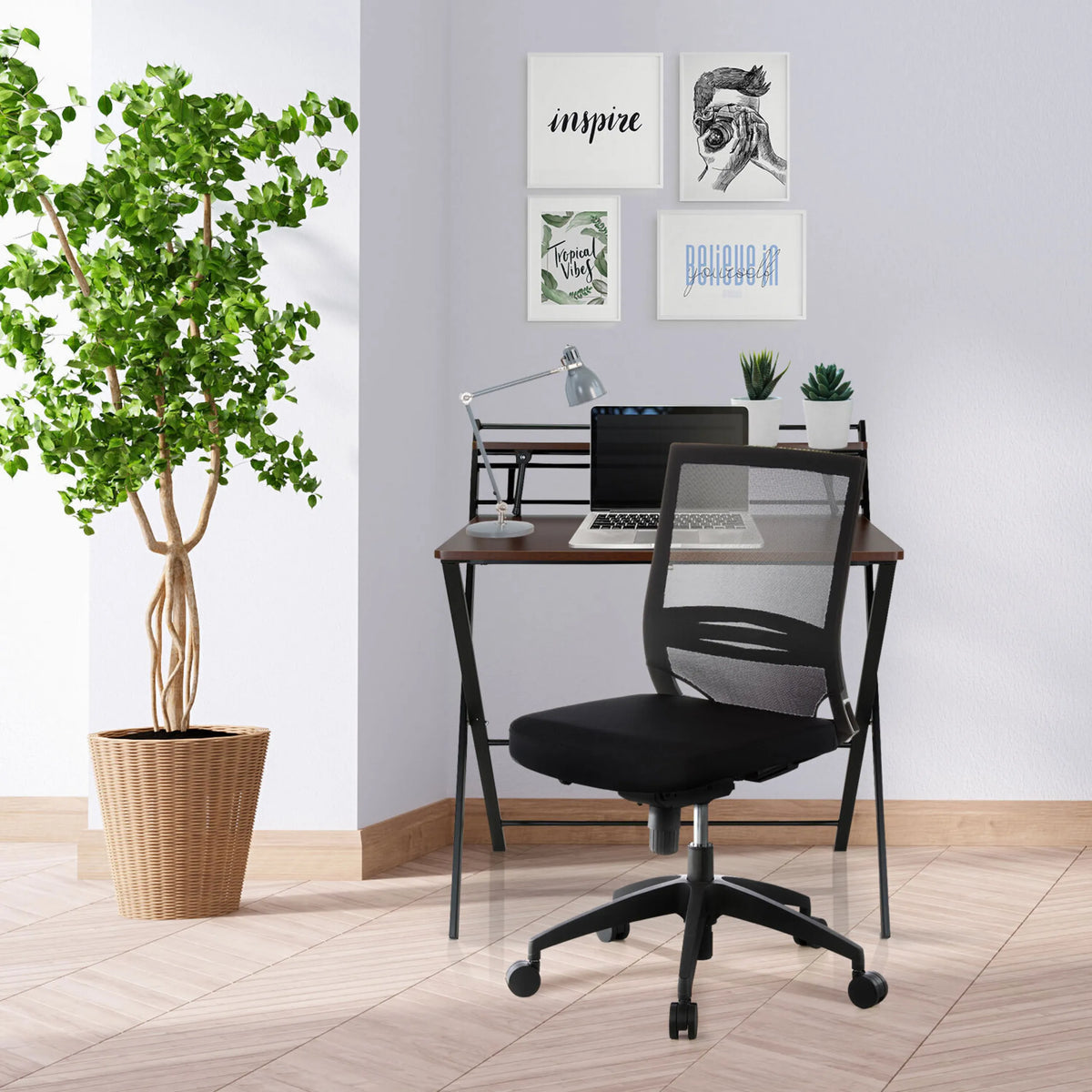 Black Professional Office Chair PORTO ECO with mesh backrest and caster base by hjh OFFICE