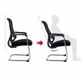 Tilt mechanism of the backrest of the Ergomy Meet cantilever chair in black by hjh OFFICE