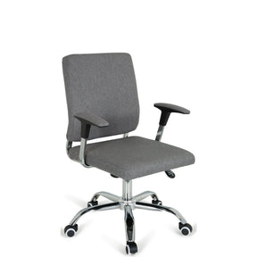 Home Office Executive Chair CHARLES I in dark grey with armrests and a glossy base by hjh OFFICE