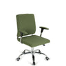 Home Office Executive Chair CHARLES I with green fabric upholstery and shiny base by hjh OFFICE