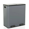 Grey wastepaper Clean 13 with two foot pedals and two separate bins by hjh OFFICE