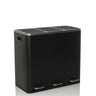 Black Wastepaper Clean 9 with three compartments and silver handles by hjh OFFICE