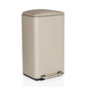 Beige CLEAN BEVA wastepaper with a capacity of 30 litres and a foot pedal by hjh OFFICE
