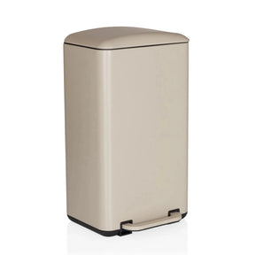 Beige CLEAN BEVA wastepaper with a capacity of 30 litres and a foot pedal by hjh OFFICE