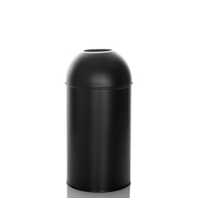 Black wastepaper CLEAN OR 50 with rounded lid and cylindrical shape by hjh OFFICE