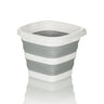 Grey and white Folding container CLEAN SILE with flexible, folded middle section by hjh OFFICE