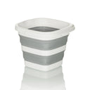 Grey and white Folding container CLEAN SILE with flexible, folded middle section by hjh OFFICE