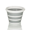 Grey and white Folding container CLEAN SILR with flexible, folded body by hjh OFFICE