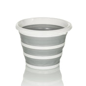 Grey and white Folding container CLEAN SILR with flexible, folded body by hjh OFFICE