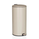 Beige CLEAN STEP 2 wastepaper bin with a 30 litre capacity and foot pedal by hjh OFFICE