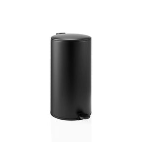 Black Wastepaper CLEAN STEP 2 with a 30 litre capacity and pedal bin by hjh OFFICE