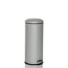 Grey Wastepaper CLEAN VIII with cylindrical shape and foot pedal by hjh OFFICE