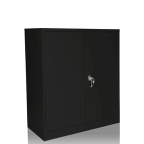 Black filing cabinet COLOR AS 105 with two doors and a lock by hjh OFFICE
