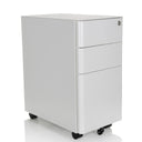 White metal Mobile Drawer Unit COLOR I with three drawers and castors by hjh OFFICE