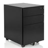 Black metal Mobile Drawer Unit COLOR OS I with three drawers and castors by hjh OFFICE