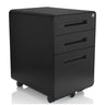 Black metal Mobile Drawer Unit COLOR PLUS I with three drawers and castors by hjh OFFICE