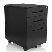 Black metal Mobile Drawer Unit COLOR PLUS I with three drawers and castors by hjh OFFICE