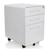 White metal Mobile Drawer Unit COLOR PLUS I with three drawers and castors by hjh OFFICE