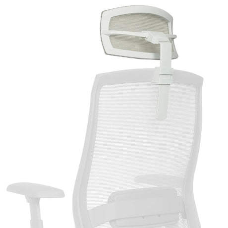 White Headrest COLORE KOPFSTUETZE with mesh cover and adjustable support arm by hjh OFFICE