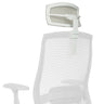 White Headrest COLORE KOPFSTUETZE with mesh cover and adjustable support arm by hjh OFFICE