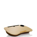 Brown bamboo Laptop Pad COMFILAP I with integrated cup holder and storage by hjh OFFICE