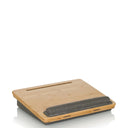 Laptop Pad COMFILAP III made of brown bamboo wood with a grey wrist rest by hjh OFFICE
