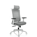 Grey Professional Office Chair COMFIO WMH with headrest, armrests and castor base by hjh OFFICE