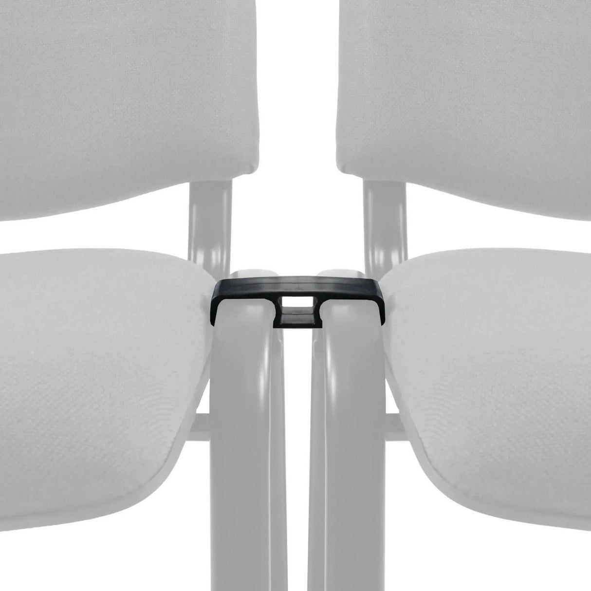 Black Four-legged chair CONNECT XT with a connecting clip by hjh OFFICE