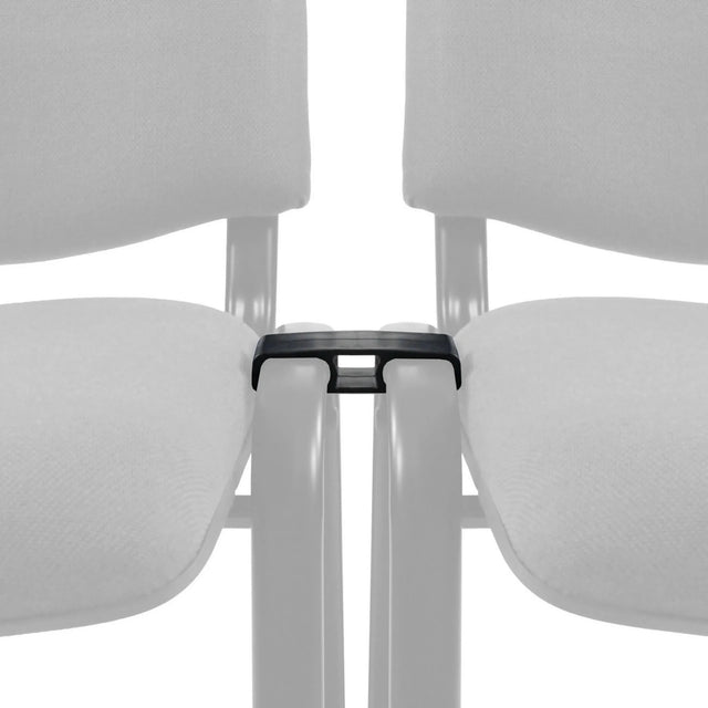 Black Four-legged chair CONNECT XT with a connecting clip by hjh OFFICE