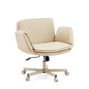 Home Office Chair Criss-Cross 10 in beige with quilted backrest and caster base by hjh LIVING
