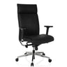 Professional Executive Chair CURYO in black with shiny metal star base and padded armrests by hjh OFFICE