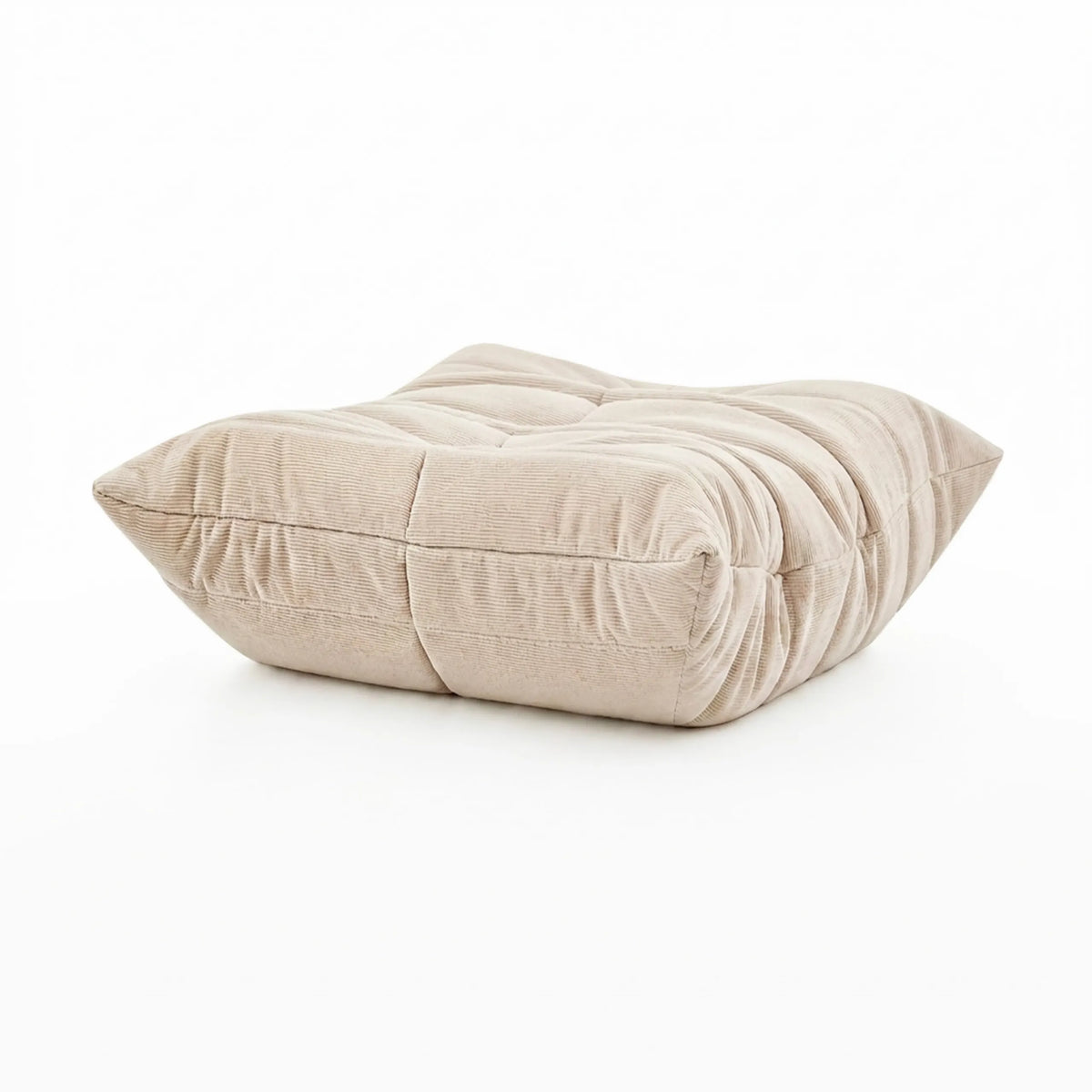 Beige Sitzolo Podi beanbag with a quilted surface structure by hjh LIVING
