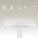Technical specifications of the Worktime electronic height-adjustable desk with details on speed, load and dimensions by hjh OFFICE