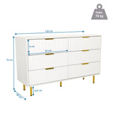 Dimensional drawing of the Sideboard HJELLE with a width of 120 cm and a height of 75 cm by hjh LIVING