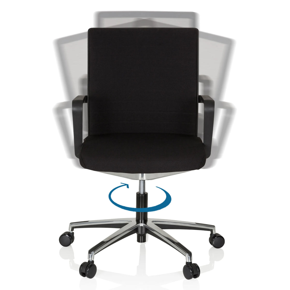 360-degree swivel function of the Professional Office Chair MOVE-TEC 3D in black by hjh OFFICE
