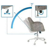 Height adjustment and 90 degree tilt mechanism of the SOLAO HOME Home Office Chair in grey by hjh LIVING
