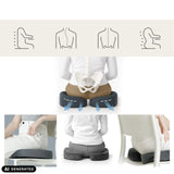 Grey MEDISIT VIII seat cushion in various views and application situations by hjh OFFICE (AI-generated image)