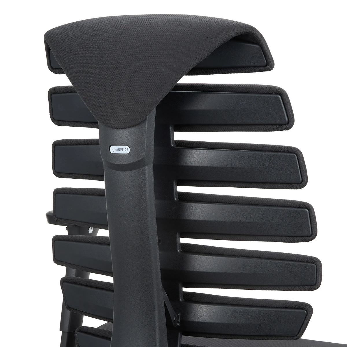 Backrest with horizontal padding of the ERGO LINE II WORK counter chair in black by hjh OFFICE