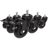 5x ROLO SKATE S 11mm/75mm with Locking Brakes | Hard floors - Castors 