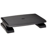 Anthracite Footrest PIEDINO STRIPE with ribbed surface and stand feet by hjh OFFICE