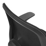 Upper edge of the black mesh backrest of the Malio home office chair by hjh OFFICE