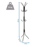 Dimensional drawing of the Coat Stand SPACE IV with a height of 180 cm by hjh OFFICE