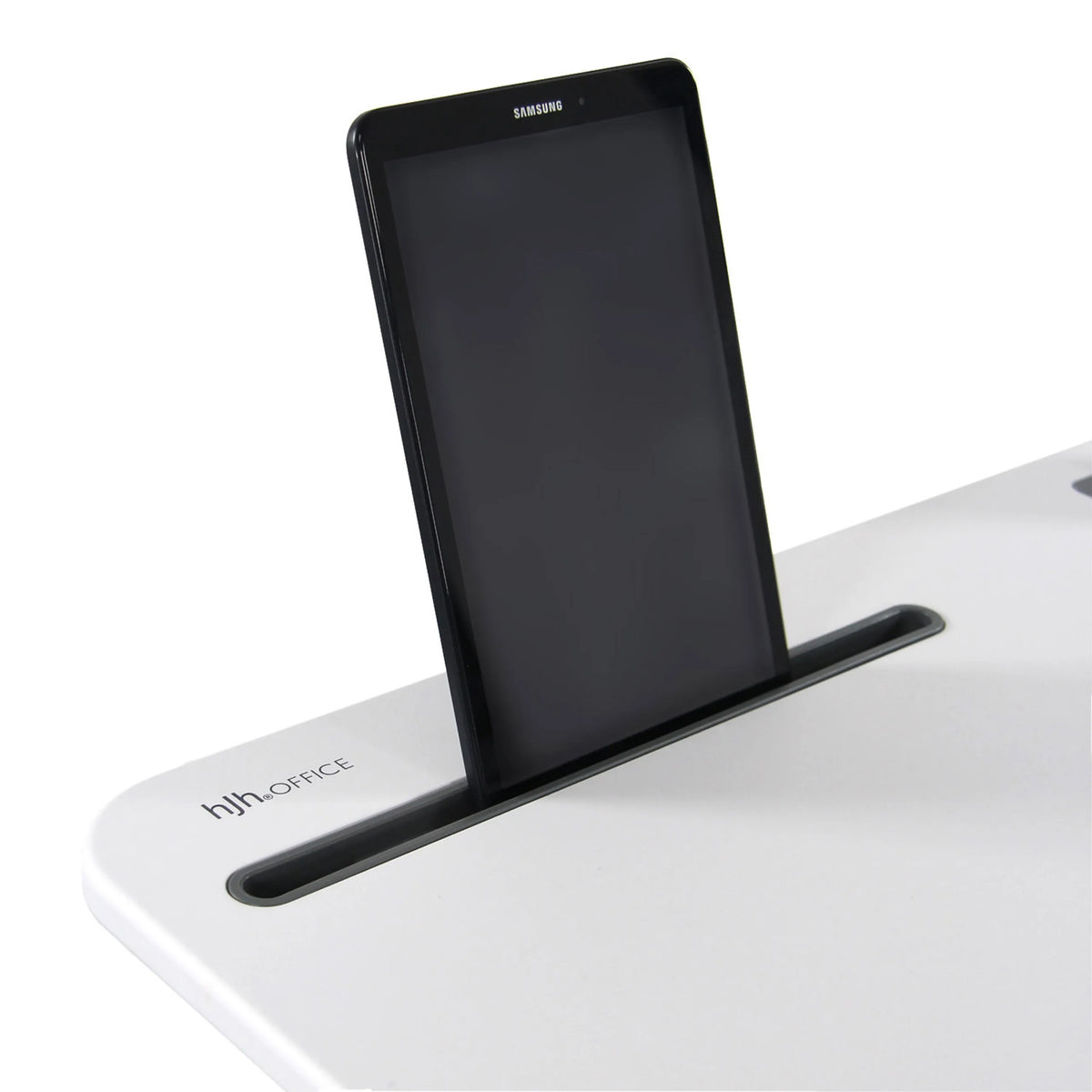 Tablet holder in the tabletop of the Standing desk STAND VM-SU I by hjh OFFICE