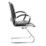 Black Cantilever chair PARMA V with crossbars and armrests by hjh OFFICE – 360-degree view (side profile 100°)