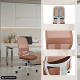 Professional Office Chair Minoro W in white and brown with height-adjustable backrest by hjh OFFICE (AI-generated image)