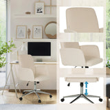Beige SOLAO CORD home office chair with height-adjustable base and armrests by hjh OFFICE
