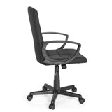 Schwarzer Homeoffice-Bürostuhl STAR-TEC CL300 mit Armlehnen und Fußkreuz mit fünf Rollen von MyBuero – 360-Grad-Ansicht (Seitenprofil 100°)