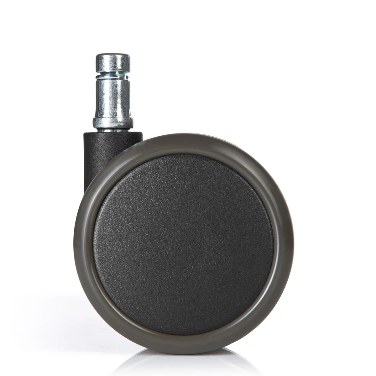 Black 5x ROLO FREE 11mm/65mm castors for hard floors with silver metal pin by hjh OFFICE