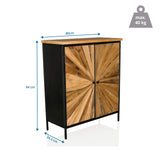 Dimensional view of the Chest of drawers SANTJAGO BLACK SUN XL, 80 × 94 cm, load capacity 40 kg by hjh LIVING